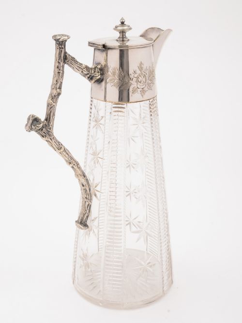 Victorian Cut Glass Claret Jug Circa 1890