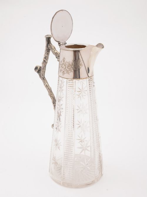 Victorian Cut Glass Claret Jug Circa 1890