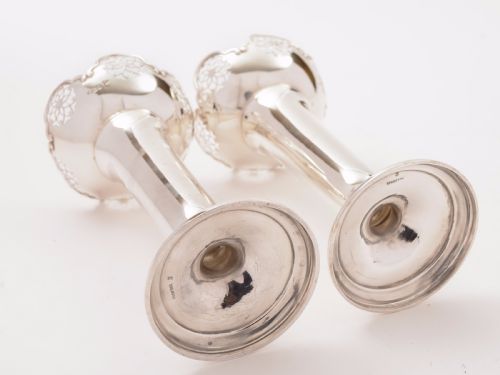Pair of Silver Vases Sheffield 1911
