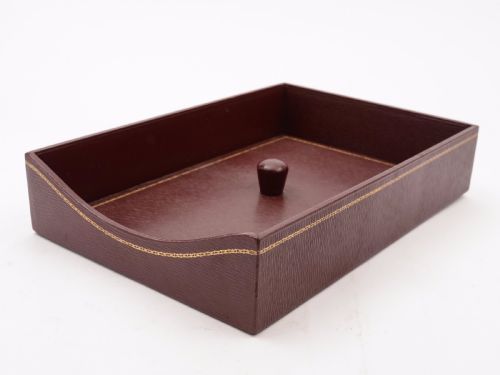 Edwardian Leatherette In-Tray Circa 1905