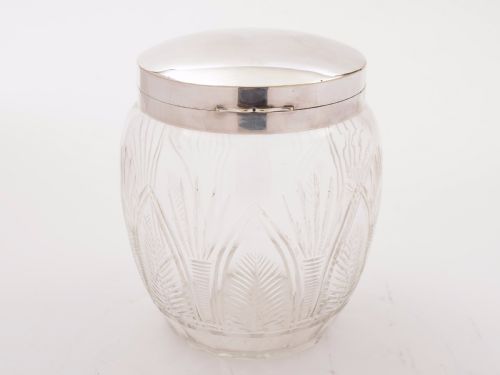 Victorian Cut Glass Biscuit Box Circa 1890