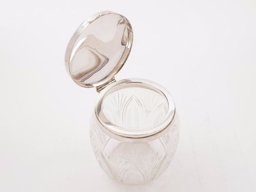 Victorian Cut Glass Biscuit Box Circa 1890