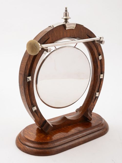 Victorian Horseshoe Shaped Oak Dinner Gong Circa 1890