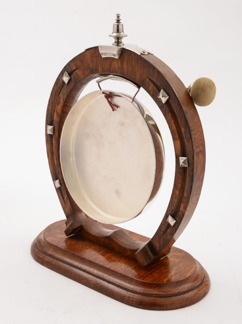 Victorian Horseshoe Shaped Oak Dinner Gong Circa 1890