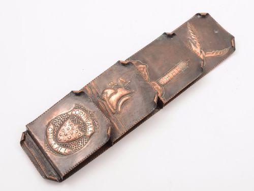 Arts & Crafts Copper Letter Rack Circa 1900