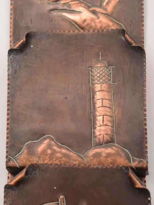 Arts & Crafts Copper Letter Rack Circa 1900