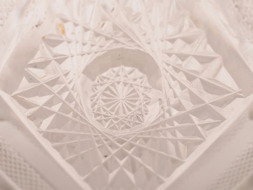 Continental Silver Topped Cut Glass Biscuit Box Circa 1900