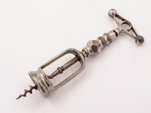 French Plated Steel Corkscrew Circa 1880