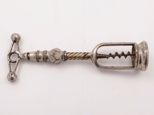 French Plated Steel Corkscrew Circa 1880
