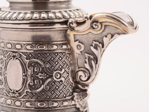 Bohemian Silver Topped Claret Jug Circa 1900