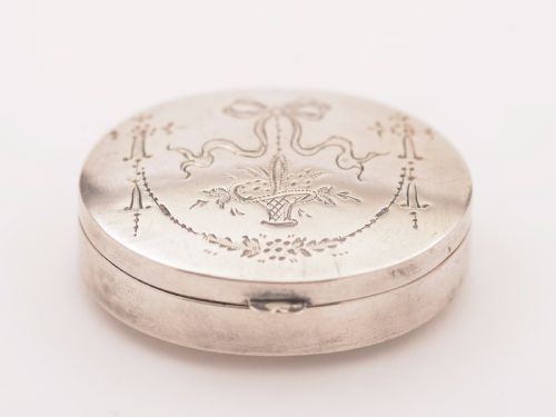 George V Silver Pill Box Birmingham 1918