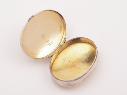 George V Silver Pill Box Birmingham 1918