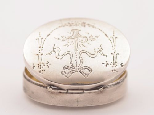 George V Silver Pill Box Birmingham 1918