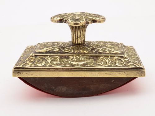 Edwardian Brass Rocker Blotter Circa 1905