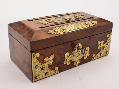 Victorian Letters 'Answered & Unanswered' Box Circa 1880