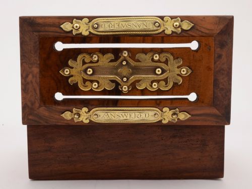Victorian Letters 'Answered & Unanswered' Box Circa 1880