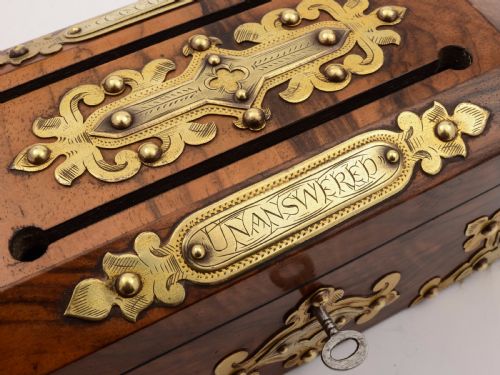 Victorian Letters 'Answered & Unanswered' Box Circa 1880