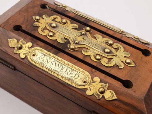 Victorian Letters 'Answered & Unanswered' Box Circa 1880