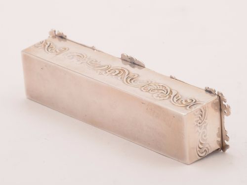 Victorian Silver and Mother of Pearl ring Box Birmingham 1893