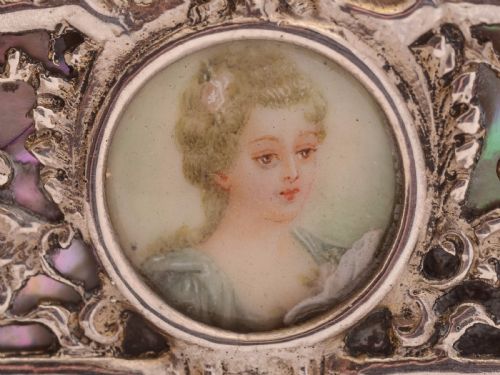 Victorian Silver and Mother of Pearl ring Box Birmingham 1893