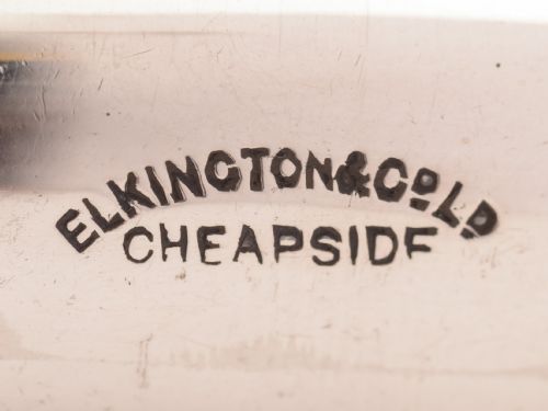 Edwardian Elkington Silver Hip Flask London 1902