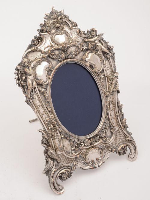 French Silver on Copper Photo Frame Circa 1900