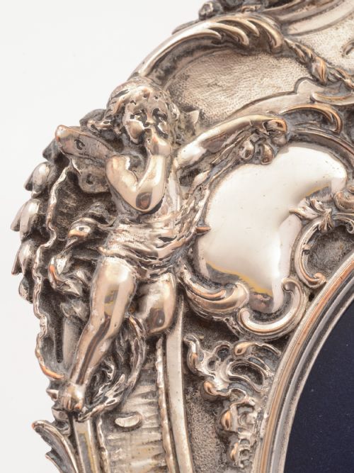 French Silver on Copper Photo Frame Circa 1900