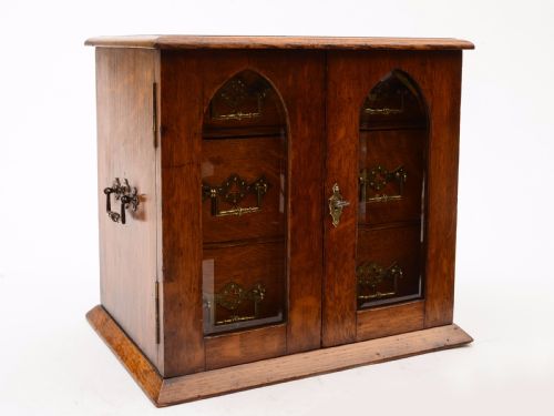 Victorian Oak 3 Drawer Cabinet Circa 1890