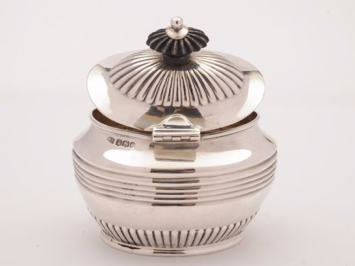 George V Silver Tea Caddy Sheffield 1919