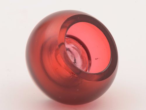 Silver Topped Cranberry Match Striker Circa 1900