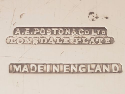 Art Deco Octagonal Silver Plated Tray Circa 1930