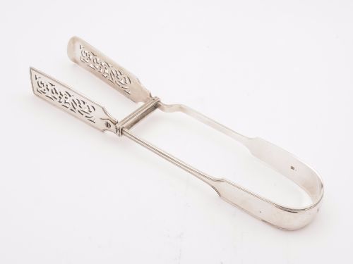 Victorian Silver Serving Tongs London 1846