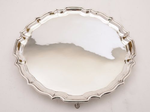 Art Deco Silver Plated Salver Circa 1930