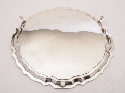 Art Deco Silver Plated Salver Circa 1930