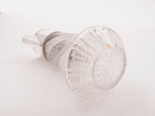 Victorian Etched and Cut Glass Claret Jug Circa 1890