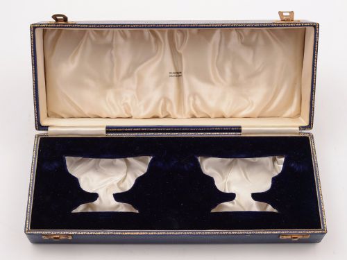 Victorian Cased Pair of Silver Salts Birmingham 1892