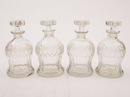 Set of 4 Art Deco Decanters Circa 1930