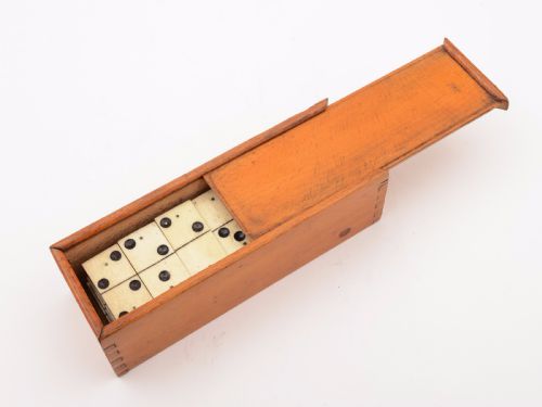 Edwardian Bone and Ebony Dominoes Circa 1905