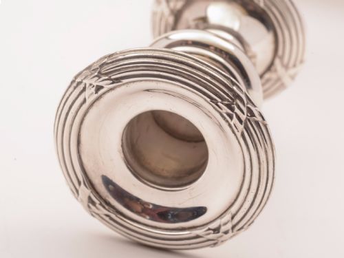 Set of 4 Victorian Candlesticks with Snuffer Circa 1890