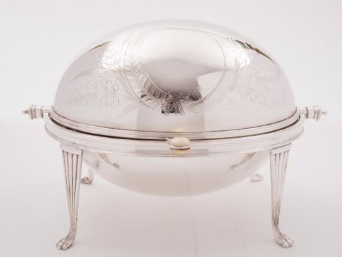 Victorian Silver Plated Rollover Dish Circa 1890