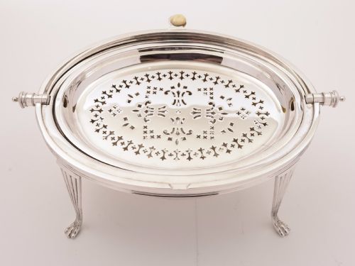 Victorian Silver Plated Rollover Dish Circa 1890
