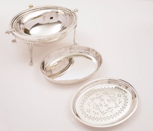 Victorian Silver Plated Rollover Dish Circa 1890