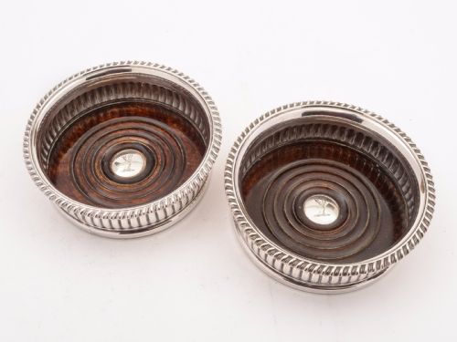Pair of Sheffield Plated Coasters Circa 1840