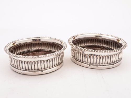 Pair of Sheffield Plated Coasters Circa 1840