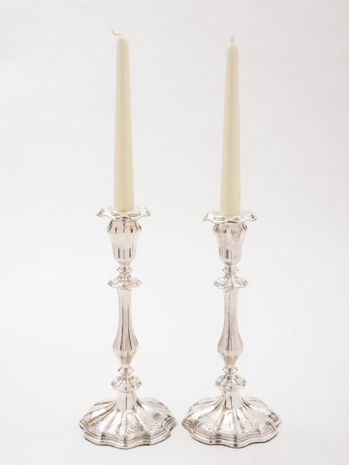 Pair of Victorian Silver Plated Candlesticks Circa 1870