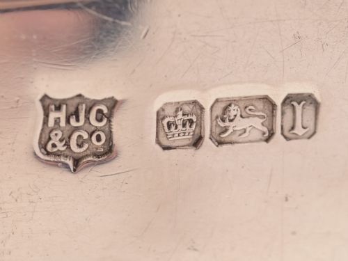 Silver and Crocodile Leather Hip Flask Sheffield 1903