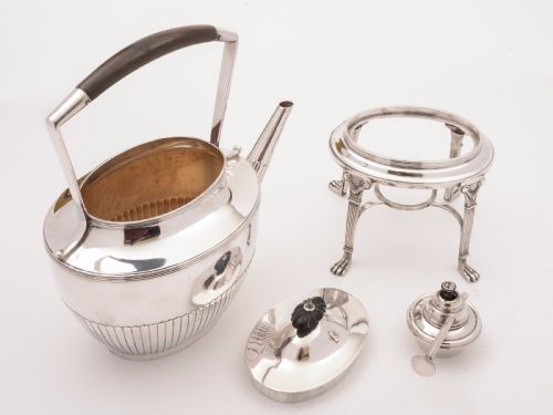 Victorian Silver Plated Kettle on Stand Elkington 1883