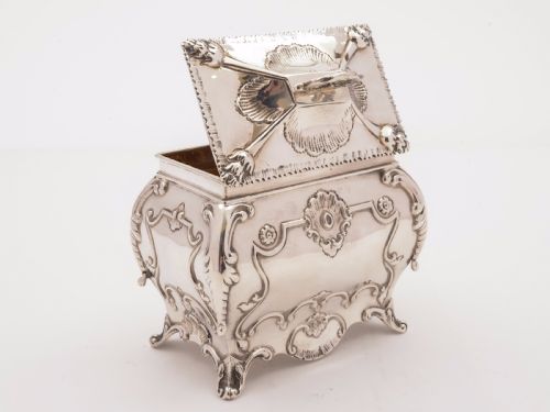 Edwardian Silver Tea Caddy Chester 1908