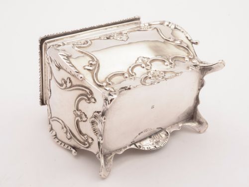 Edwardian Silver Tea Caddy Chester 1908