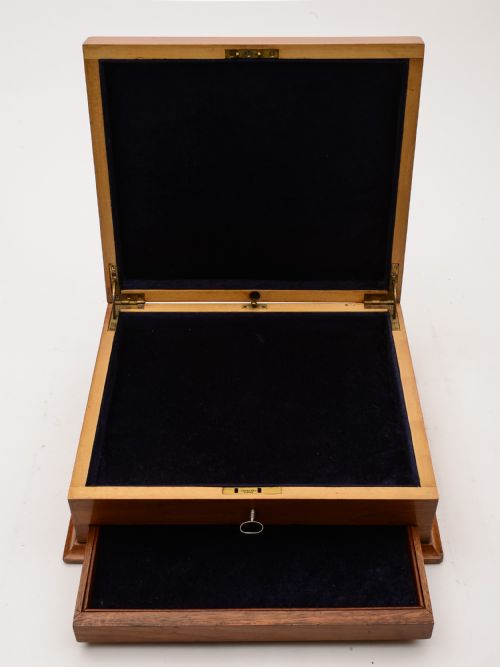 Edwardian Burr Walnut Jewellery Box Circa 1905